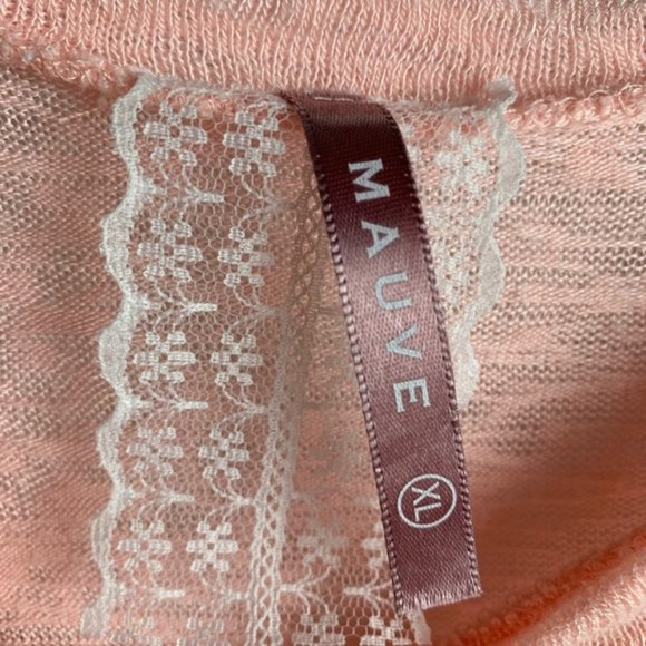 Anthropologie Mauve Pink Laced Top - Picture 4 of 5